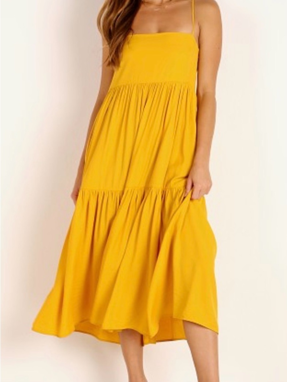 Capulet Mustard Tiered Maxi Dress